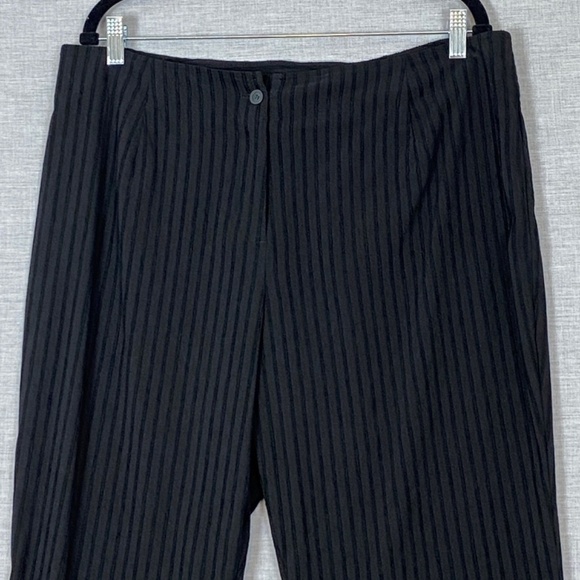 J Jill Stretch Pants Womens 18 Raised Stripe High Rise Loose Fit Straight Leg - Picture 5 of 13